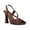 Deep Burgundy, variant on Women Stylish Round Open Toe Block Heel Braided Sandals Ankle Strap Slingback Chic Night-out Party Shoes Size 4 Gold Black