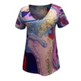 thumbnail image 1 of Pompotops Blouse T-Shirt à Col en V Imprimée à Manches Courtes Décontractée d'Été pour Femmes Hauts pour Dames, 1 of 1