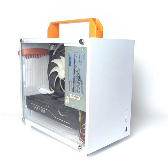 Funda para PC ShargWa K77s Matx, pequeña minitorre compacta con refrigeración por agua de 120 ml