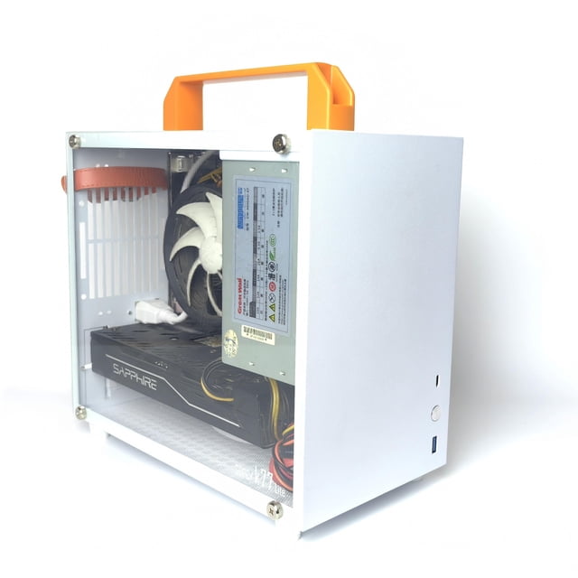 Funda para PC ShargWa K77s Matx, pequeña minitorre compacta con refrigeración por agua de 120 ml