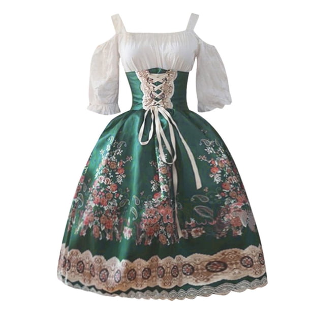 Moda mujer verano vendaje hombro frío estampado suelto cómodo vestido de manga corta Fridja qw550