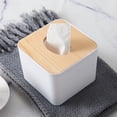 thumbnail image 1 of Paper Towel Dispenser, Wood Paper Towel Dispenser With Tissue Box Cover, Square Extraction Dispenser Modern Style Paper Towel Holder for Bathroom, Kitchen, Home, Office, 1 of 6