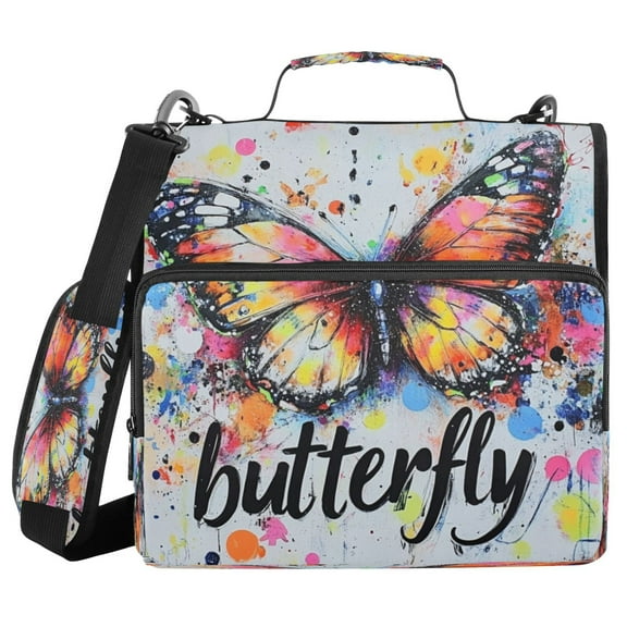 YAZAOO Zipper Binder trapper keeper Documents Organized Design Vibrant Metamorphosis Printed