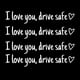 thumbnail image 1 of Adhesivo de Espejo Retrovisor Conduco con Seguridad Usted Pegatina de Espejo Retrovisor en Forma de Corazón Inglés, 1 of 1