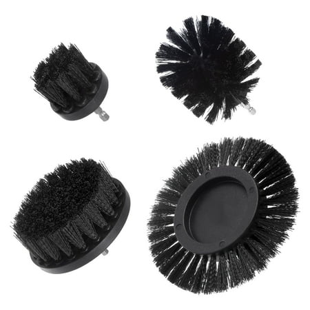 

Uxcell Drill Brush Set(4 Pcs) All-Purpose Cleaning Scrubber Kit Black