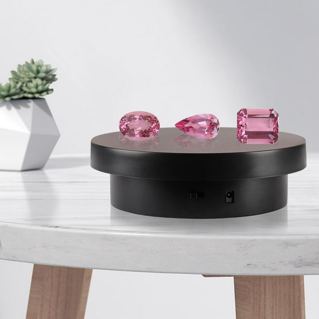 BELOVING Motorized Rotating Display Stand Electric Rotary Table for Photography Watch Black 14cm