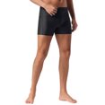 thumbnail image 5 of INSPIRE CHIC Mens Casual Summer Solid Color Elastic Waist Swimming Training Swim Trunks 28 Black, 5 of 6