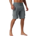thumbnail image 5 of INSPIRE CHIC Father's Day Men's Drawstring Waist Solid Color Side Pockets Lining Summer Board Shorts 30 Gray, 5 of 6