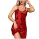 thumbnail image 2 of Camisón corto para mujer, moda, temperamento, liso, vestido, pijama, tirantes, camisón, 2 of 5