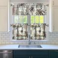 thumbnail image 3 of Beach View and Sailboats Kitchen Curtain Set, 3PCS 27.5x24 Inch Polyester Valance and Short Panels with Hawaiian Coast Scenery for Island Kitchen Style, 3 of 6