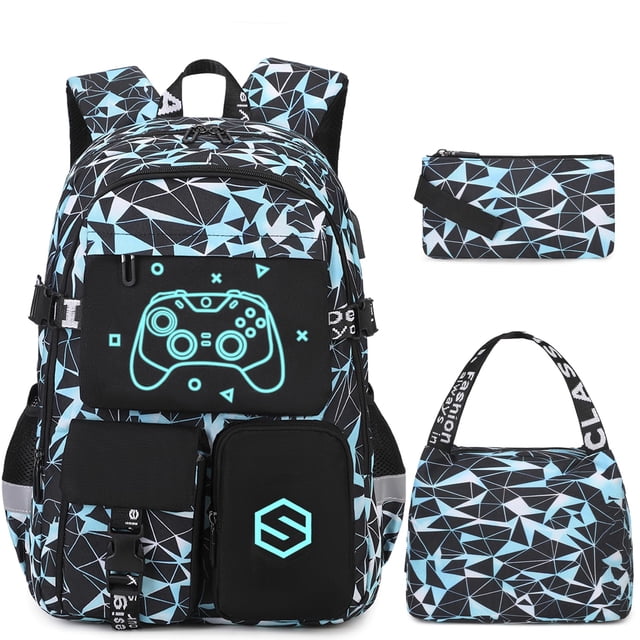 Mochila Escolar Luminosa Scothen para Niños con Puerto USB 30x18x46 cm