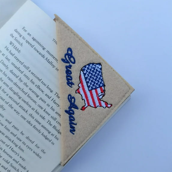 Ausyst Office Supplies 2023 American Flag Embroidered Bookmarks Handmade Bookmarks Gifts For Book Lovers Bookworm Gifts Personalized Gifts on Clearance