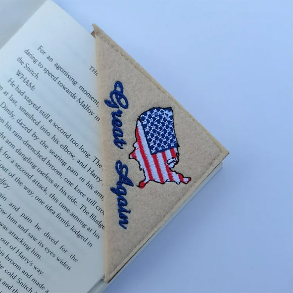 LSLJS Drapeau Américain Marque-Pages Brodés Signets Cadeaux pour les Amateurs de Book Cadeaux de Rat de Bibliothèque Personnalisés, Accessoires pour la Maison en Liquidation