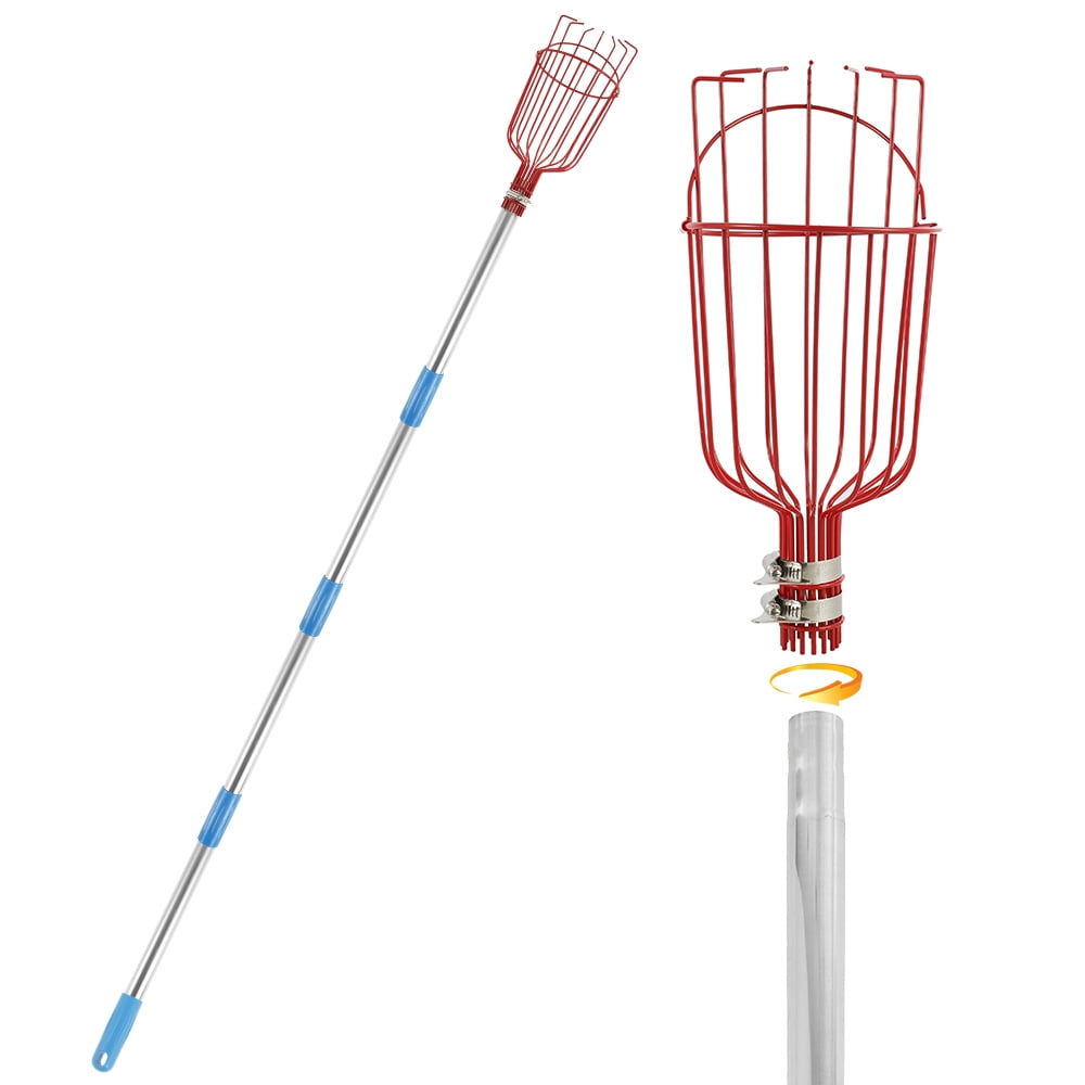 ODOMY Fruit Picker Fruit Picker Pole with Basket Apple Orange Picker