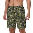 thumbnail image 2 of Balery Green Skulls Mens Swim Trunks Swim Shorts for Men Quick Dry Inseam Beach Shorts with Compression Liner Pocket-Medium, 2 of 9