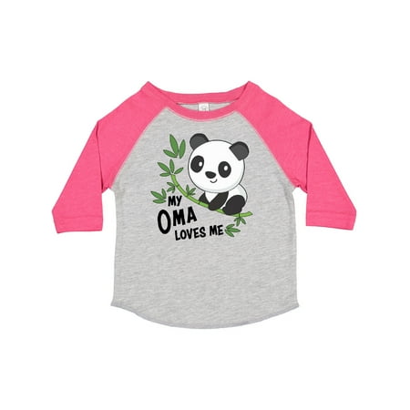 

Inktastic My Oma Loves Me- Cute Panda Gift Toddler Boy or Toddler Girl T-Shirt