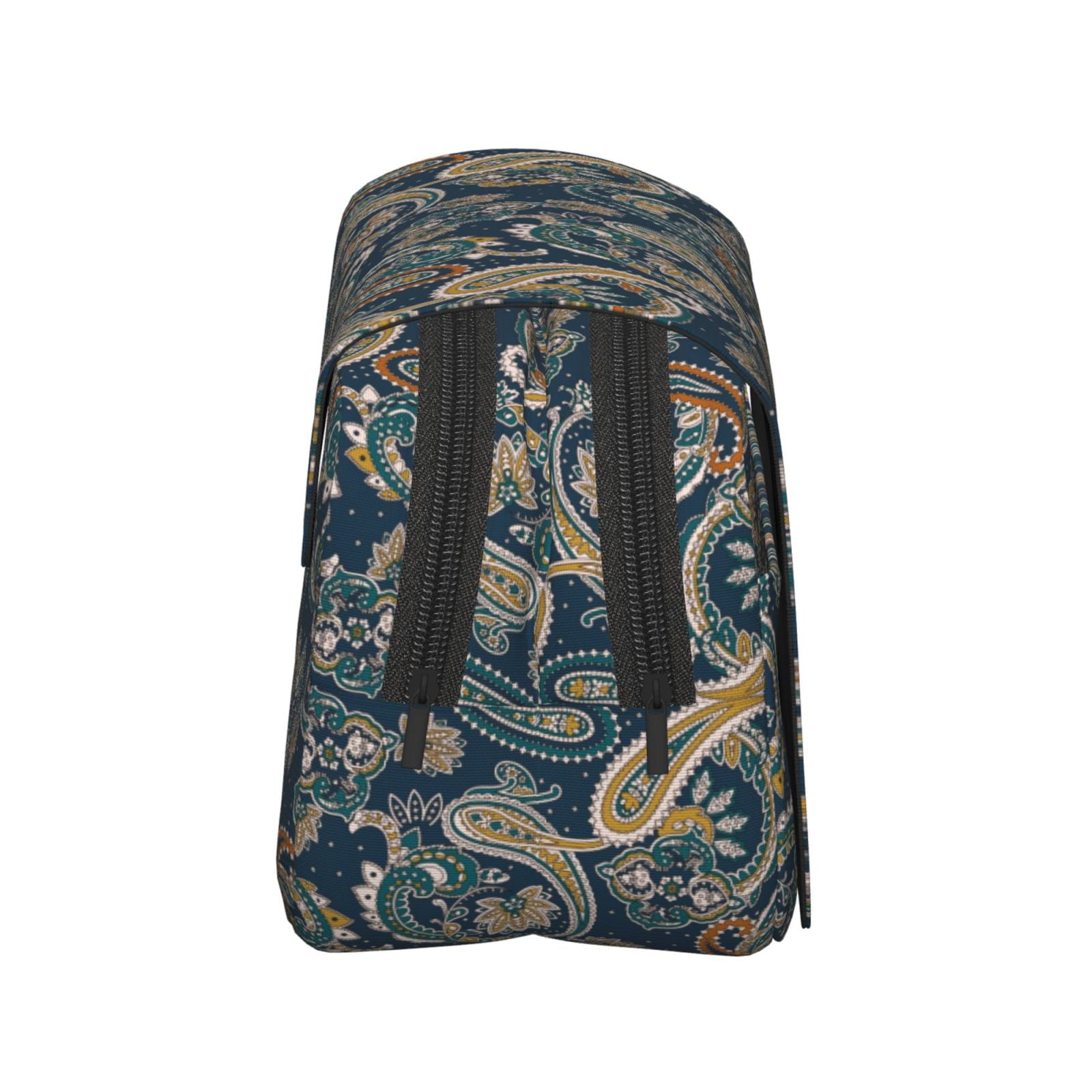Rateoe Indian Paisley 2 Pattern Double Clamshell Pen Case, Storage Organizer with Two Zipper Compartments– Holds Up to 50 Pencils & Pens