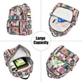 thumbnail image 5 of FORMRS Mini Backpack Purse for Women Travel Daypack Casual Shoulder Bag, Orange Geometric, 5 of 7