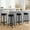 Black, variant on 30'' Swivel Bar Stools Set of 4, Modern Backless Counter Height Barstools with Footrest, PU Leather Upholstered Seat, Metal Frame, Black
