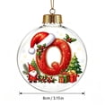 thumbnail image 3 of WWC Letter Christmas Ball Ornament, 18D Acrylic LED Hanging Personalized Letter Ornament, Warm Glowing Christmas Tree Decor for Holiday Party Gift, Q, 3 of 6