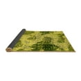 thumbnail image 2 of Ahgly Company Indoor Round Abstract Yellow Modern Area Rugs, 6' Round, 2 of 4