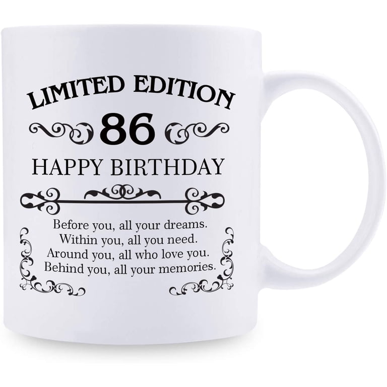 86th Birthday Gifts for Women Men - 11 oz Coffee Mug - 86 Year Old Present  Ideas for Mom, Dad, Wife, Husband, Son, Daughter, Friend, Colleague,  Coworker (86th Birthday Gift) - Walmart.com