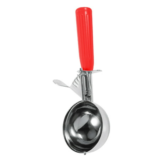 Delaman Ice Cream Scoop Spoon Fruit 1Pc Practical Stainless Steel Fruit Ice Cream Scoop Spoon with Plastic Handle Kitchen Tool Hot(5.2CM)