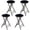 24 Inch-Set of 4, variant on Backless Folding Stool With 225lb Capacity For Kitchen Or Rec Room - Portable Indoor Counter Bar Stools (24-inch Black)