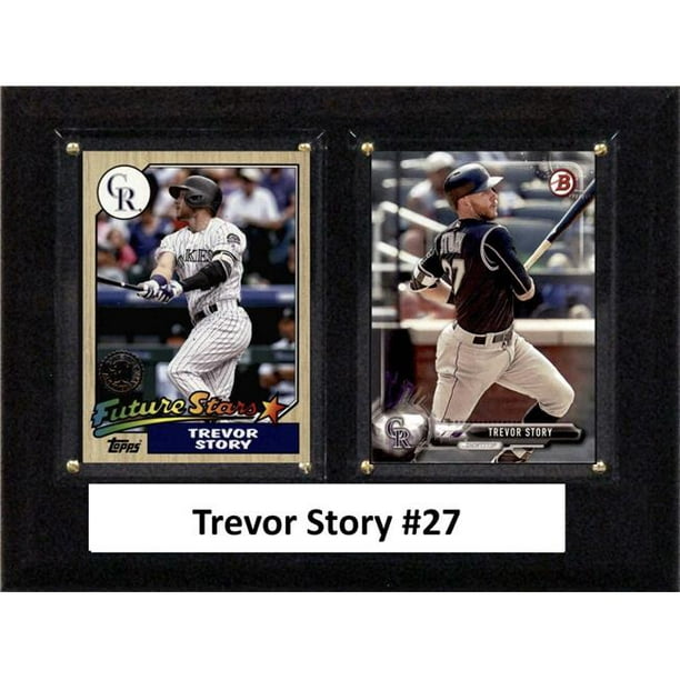 C&I Objets de Collection 68STORY MLB 6 x 8 Po Trevor Story Colorado Rockies Deux Plaque de Carte