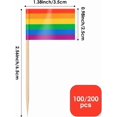 thumbnail image 2 of AhfuLife Rainbow Toothpick Flags for Pride Decorations, 100 Pcs Pride Day Cocktail Picks, Mini Pride Flag LGBTQ Pride Decor for Gay Pride Day Party Wedding Decorations, 2 of 7
