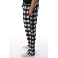 thumbnail image 2 of #followme Men's Flannel Pajamas - Plaid Pajama Pants for Men - Lounge & Sleep PJ Bottoms (Black & White Buffalo Plaid, Small), 2 of 3