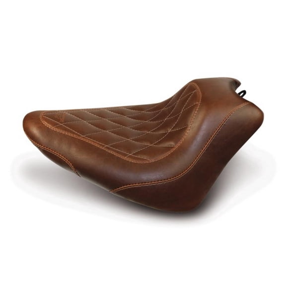 Mustang 76766 Wide Tripper Solo Seat - Diamond Stitch - Brown