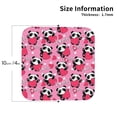 thumbnail image 2 of Leather Coasters with Heat-resistant for Drinks, Panda Heart Valentine Pink Cup Coasters Cup Pad Mat for Tabletop Protection, Coffee Table, Office Desk and Housewarming Gift, 2 of 5