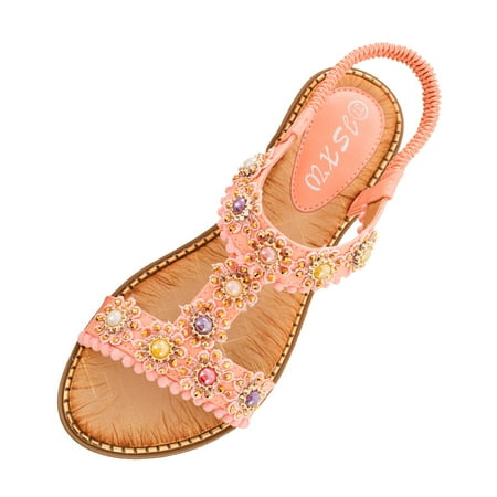 

CLZOUD Sandals for Woman Red Hao Baby Summer Fashion of Sandal White for Girls Pearl Princess Dress Shoes 40