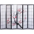 thumbnail image 2 of Legacy Decor Plum Blossom 6 Panel Room Divider, 70" Tall, Black, 2 of 5