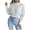 White, variant on XMMSWDLA Womens Crew Neck Cropped Sweaters Knit Long Sleeve Crop Tops Pullover Blue Sweater for Woman