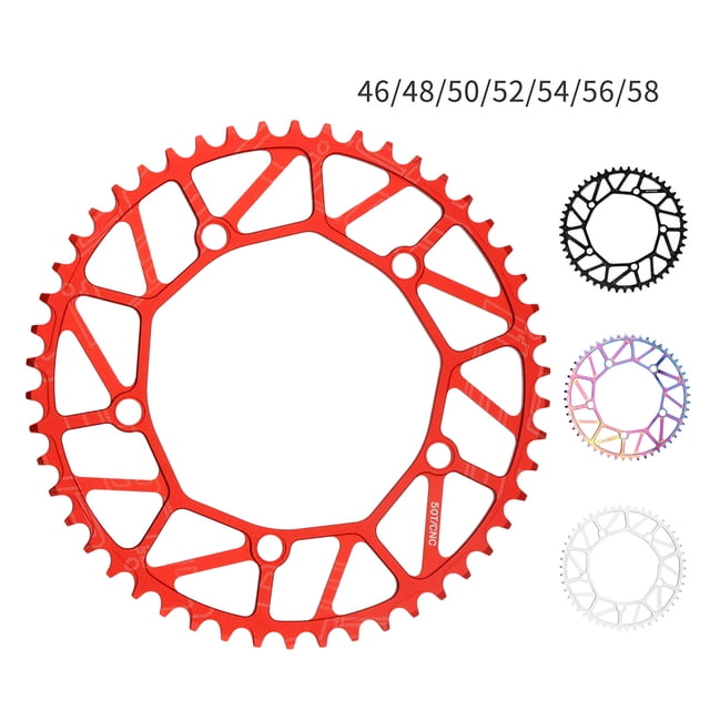 Ruiboury Lightweight And Easy To Install - Smooth Operation Chain Ring For Bicycles Bicycles Crank Bike Chain 50T red 1Set