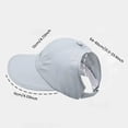 thumbnail image 4 of HuangHuanChen Sun Visor Hat For Women Men Lightweight Wide Brim Sun Protection Baseball Hat for Men and Women Lightweight Visor UV Shade Ponytail Cap Outdoor Hats, 4 of 7