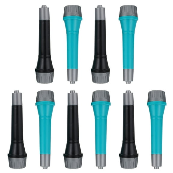 LOLIPPYY Set of 10 Colorful Plastic Toy Microphones for Kids Party Favors, Singing Games, and Fun Entertainment