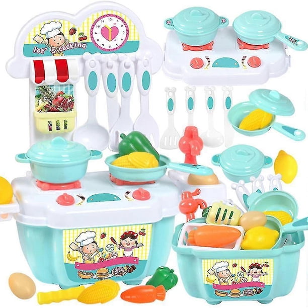 Children Kids Toy Role Play Kitchen Furniture Mini Kitchen House Cook Pretend Chief Girl Toys;children Kids Toy Role Play Kitchen Mini House Coo