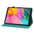 thumbnail image 2 of Case for Samsung Galaxy Tab A 10.1 2019 SM-T515/SM-T510, Flower Pattern PU Leather Multi-Angle Viewing Stand Shockproof Flip Case with Card Slot, Magnetic Clasp, Pencil Slot, Green, 2 of 11