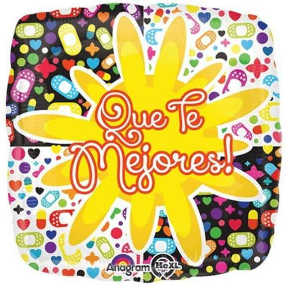 18 inch Que Te Mejores Bright Bandages Anagram Foil Mylar Balloon - Party Supplies Decorations