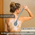 thumbnail image 3 of BTideas Lotion Applicator for Back, 20.5” Long Handle Back Scrubber, Sponge with Handle Unisex, Gray, 3 of 7