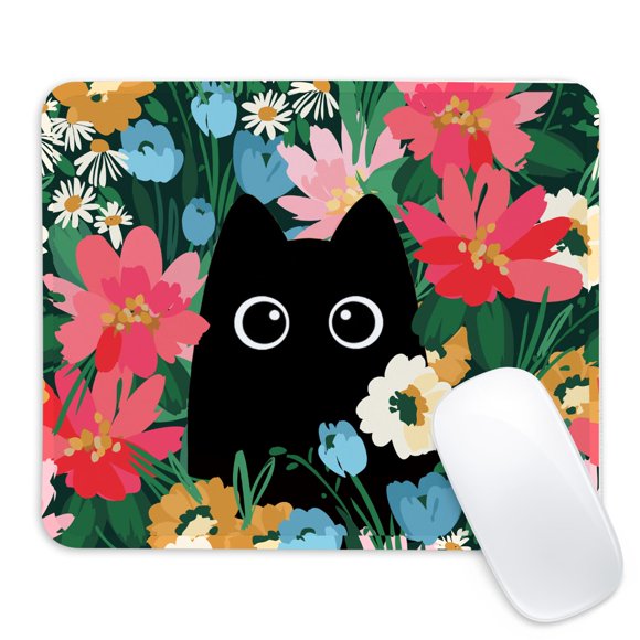 Mouse pad CDZYNG gato negro antideslizante 24 x 20 x 0,3 cm