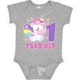 thumbnail image 3 of Inktastic 1 Year Old with Cute Unicorn Birthday Girls Baby Bodysuit, 3 of 5