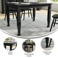 thumbnail image 3 of Merrick Lane 47" Wooden Dining Table with Sculpted Legs and Seating for 4 in Black, 3 of 9