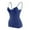 Blue, variant on Einccm Women's Built-in Bra No Wire Camisole Tank Top with Chest Pad, Solid Color Comfortable Pajama Top for Sleepwear Loungewear Casual Home Wear and Nightwear