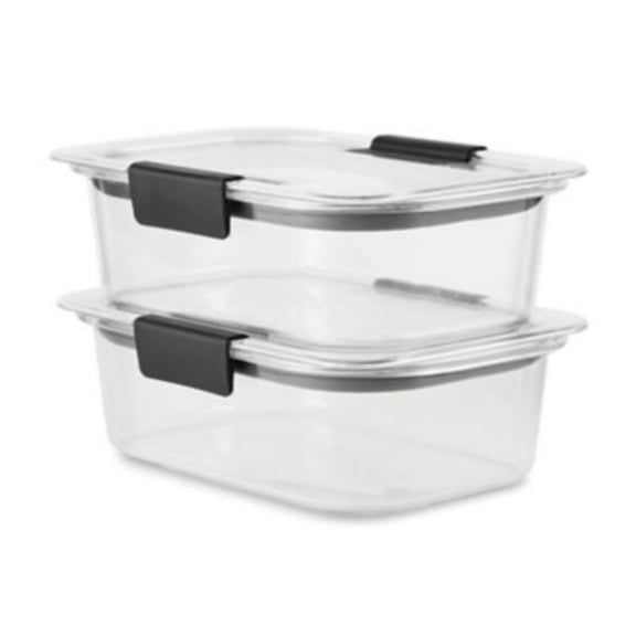 Rubbermaid Brilliance Food Storage Container, Medium, 3.2 Cup, 2-Pack