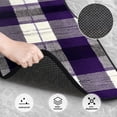 thumbnail image 4 of Crystal Fleece Car Floor Mats Set Of Four - Bottom Injection Molded For Easy Installation To Prevent Interior Contamination Suitable For Most Cars Purple Buffalo Plaid Check Tartan Scotland_2, 4 of 7