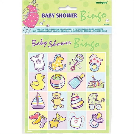 Unique 22054 Baby On The Way Party Favors- Baby Shower Bingo - 8 Count